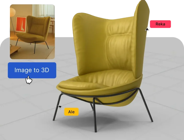 Transform images into 3D product models instantly​