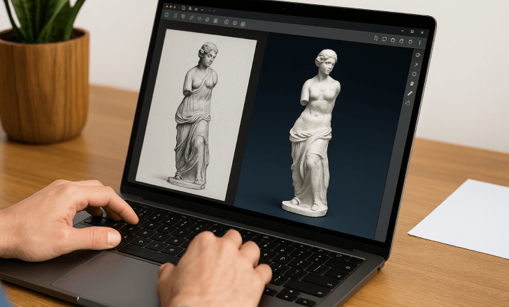 How to convert 2D image to 3D model